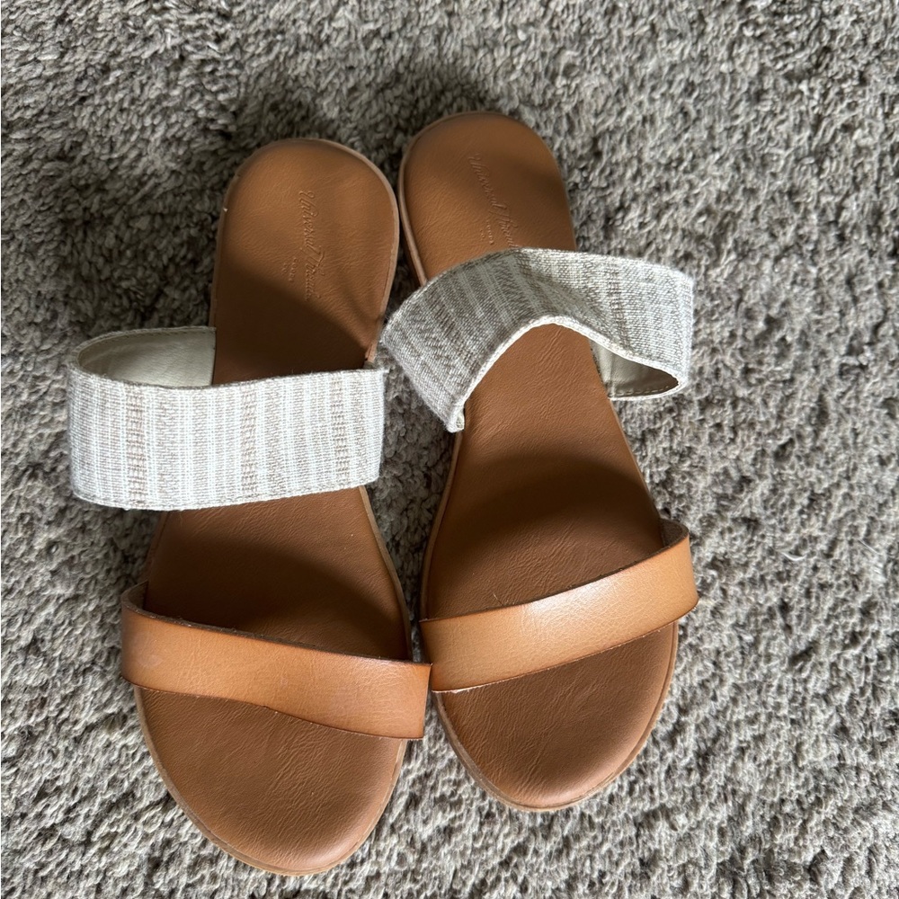 Tan and Cream Sandals